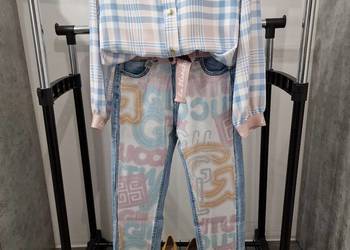 Spodnie Jeans Gil Santucci +Koszula komplet XS S