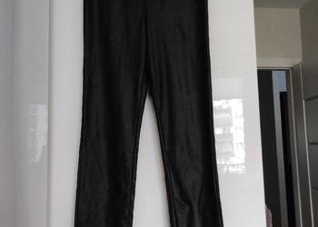 spodnie legginsy skórzane zara