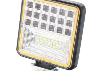 LAMPA ROBOCZA HALOGEN LED, 42 LED + OBRYSOWA DIODA, KWADRATOWA, 9-36V,