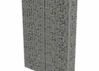 vidaXL Ściana gabionowa z pokrywami, galwanizowana stal(SKU:143579)