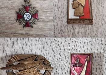 Brązowy Krzyż Zasługi Miniaturka PRL Wzorowy Żołnierz WOSF Odznaka ВДНХ