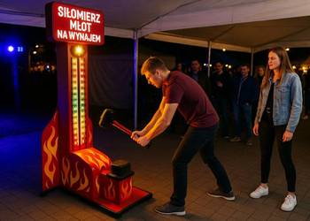 Wynajem siłomierz młot na event na imprezę atrakcja wynajmij atrakcje