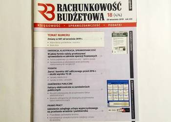 Rachunkowość Budżetowa Nr 18 (474) 20.09.2019