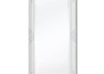 Lustro ścienne w stylu barokowym 100x50 cm białe WM-243679