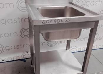 STÓŁ ZE ZLEWEM I PÓŁKĄ 60X60X85