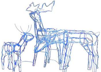 vidaXL 3 świąteczne renifery z lampek, 229 diod LED(SKU:328540)