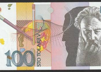 SŁOWENIA 100 TOLAR 1992 - STAN BANKOWY UNC