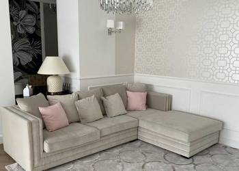 Sofa glamour narożna nowojorska z funkcją spania