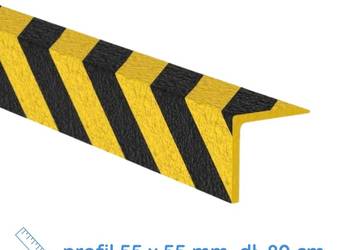 Nakładka antypoślizgowa na schody dł. 80 cm, czarno-żółta, wym. 55×55 mm