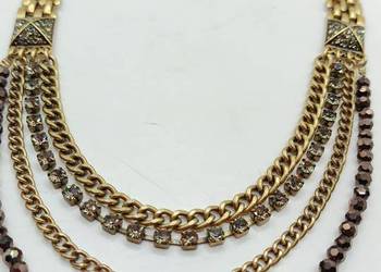 Naszyjnik kolia kolor starego złota