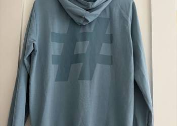 Bluza męska M Carry niebieska z kapturem z bawełny komfortowa wygodna