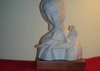 Bolesław Jarosław Cybis Rzeźba popiersie Madonna biskwit