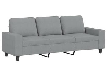 Sofa 3-osobowa jasnoszara 180 cm tapicerowana tkaniną WM-359399