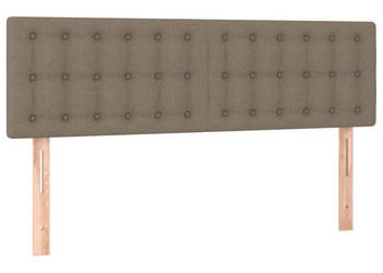 Zagłówek do łóżka z LED taupe 144x5x78/88 cm tkanina WM-3122048