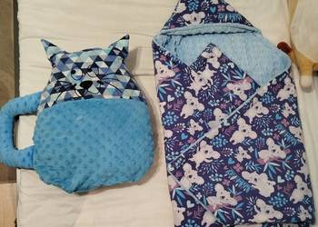 Rożek kocyk i poduszka kot