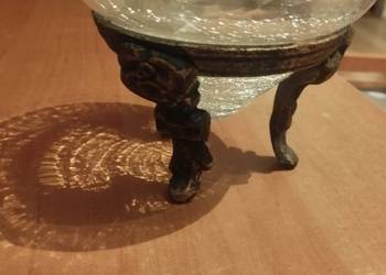 Cukiernica mosiężna stara bogato zdobiona