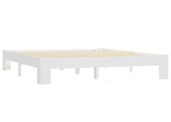 Rama łóżka biała lite drewno sosnowe 160 x 200 cm WM-283296