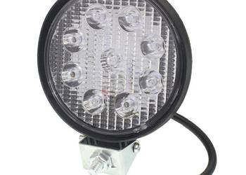 LAMPA ROBOCZA LEDOWA OKRĄGŁA,  9 LED 12V, FI 116MM, GRUBOŚĆ - 28MM, OB