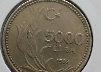 5000 Lirów Turcja 1992 r. 5000 Lirów Turcja 1992 r.