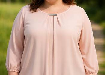KLASYCZNA BLUZKA SZYFONOWA ROZMIAR PLUS SIZE BIUST 134CM