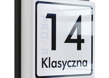 PODŚWIETLANY numer domu 230V tabliczka adresowa LED K+