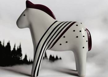 Koń Figurka Konik ceramiczny, ręcznie malowany
