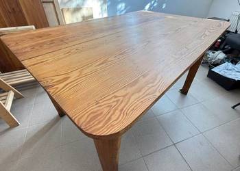 Stół z litego drewna, stary, 150x90, oryginalny blat, vintage