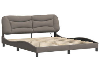Rama łóżka z LED taupe tkanina 180x200 cm WM-3213722