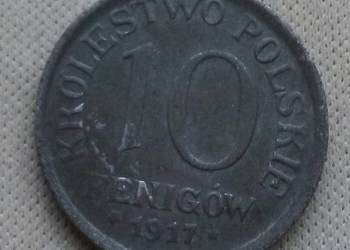 NIEMIECKICH WŁADZ OKUPACYJNYCH-10 FENIGÓW-1917 r-FE