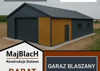 Garaż Blaszany Złoty Dąb + Grafit |MAGAZYN| Blaszak | Wiata – Maj-Blach