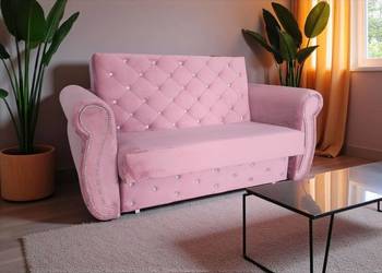 Sofa 2-os CHESTER Amerykanka Glamour Chesterfield rozkładana funkcja spania