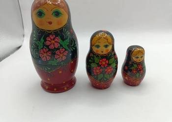 Matrioszka baba w babie ręcznie robione lalki zagnieżdżajace zielone oczy