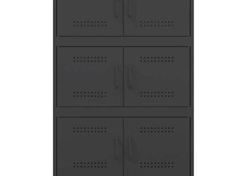 Szafka czarna 68x39x113 cm stal WM-842958