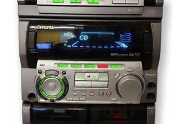 Wieża Aiva SNX- 5707 + 2 x Kolumny Głośniki CD Radio Rds Kasety Magnetofon