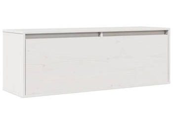 Szafka ścienna biała 100x30x35 cm lite drewno sosnowe WM-813467