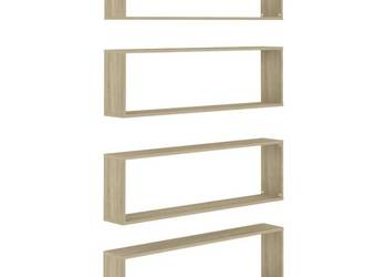 vidaXL Półki ścienne kostki, 4 szt., dąb sonoma, 100x15x30 cm(SKU:807089)