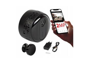 MINI KAMERA szpiegowska WIFI IP Wewnętrzna 2MP Bateria czytni SD 128GB