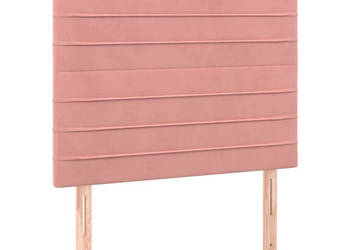 Zagłówek do łóżka z LED różowy 80x5x118/128 cm aksamit WM-3122599