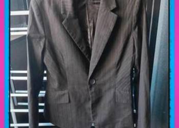 Marynarka damska żakiet vintage y2k klasyczna czarna w paski