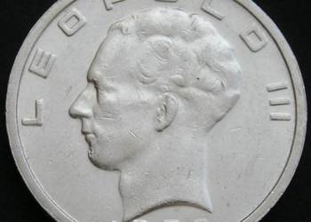 BELGIA 50 FRANKÓW 1939 - KRÓL LEOPOLD III - SREBRO