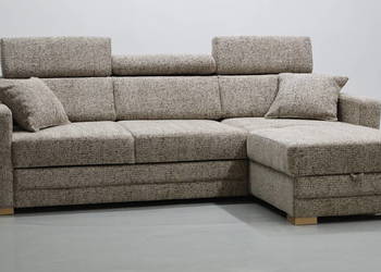 TTK Brązowy NAROŻNIK funkcja spania pojemnik na pościel rogówka kanapa salo