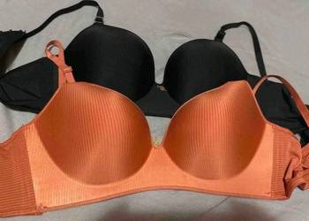 Stanik Biustonosz Bielizna PushUp Bez Fiszbin Unikat 90C Nowe Komplet
