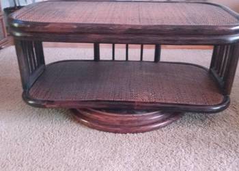 Stolik ratanowy obrotowy