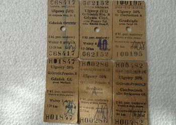 Bilety PKP--z  dziurka
