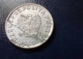 Stare monety 5 groszy 1949 PRL Polska destrukt