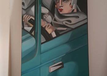 Sprzedam obraz Kobieta w zielonym Bugatti