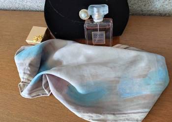 chustka chusta apaszka vintage szal melanż ombre jedwab jedwabna z jedwabiu