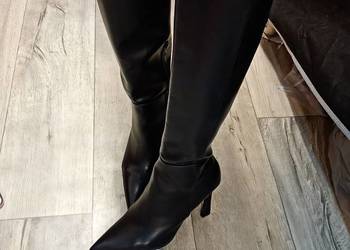 (40) ASOS Design, czarne Kozaki szpilki wieczorowe z Londynu, Nowe