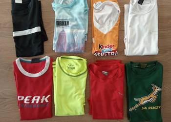 Zestaw koszulek T-shirt, używane, poliester, rozmiar S