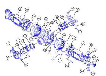 Caterpillar Cat TH514C TH417C - oś tylna - wspornik 320-7341